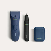 Kit completo de afeitado hombre MyCocos color azul con rasuradora corporal, Daily Shaver y recortadora nasal