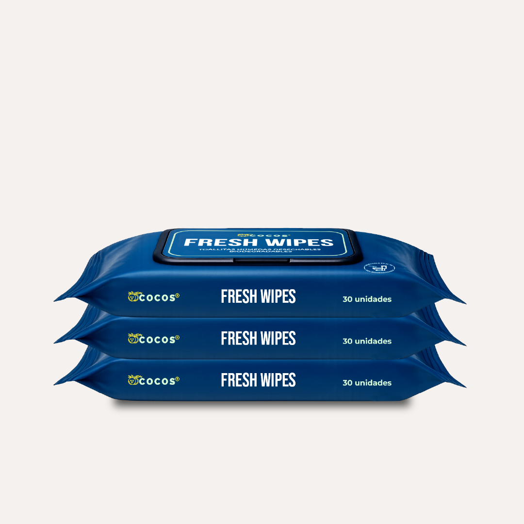 Toallitas Húmedas FRESH WIPES - Pack 3 (90 ud)